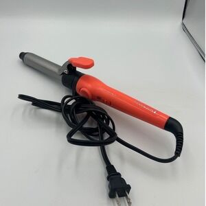Remington Ceramic Curling Iron Coral Silver 1 Inch Barrel 30 Heat Settings